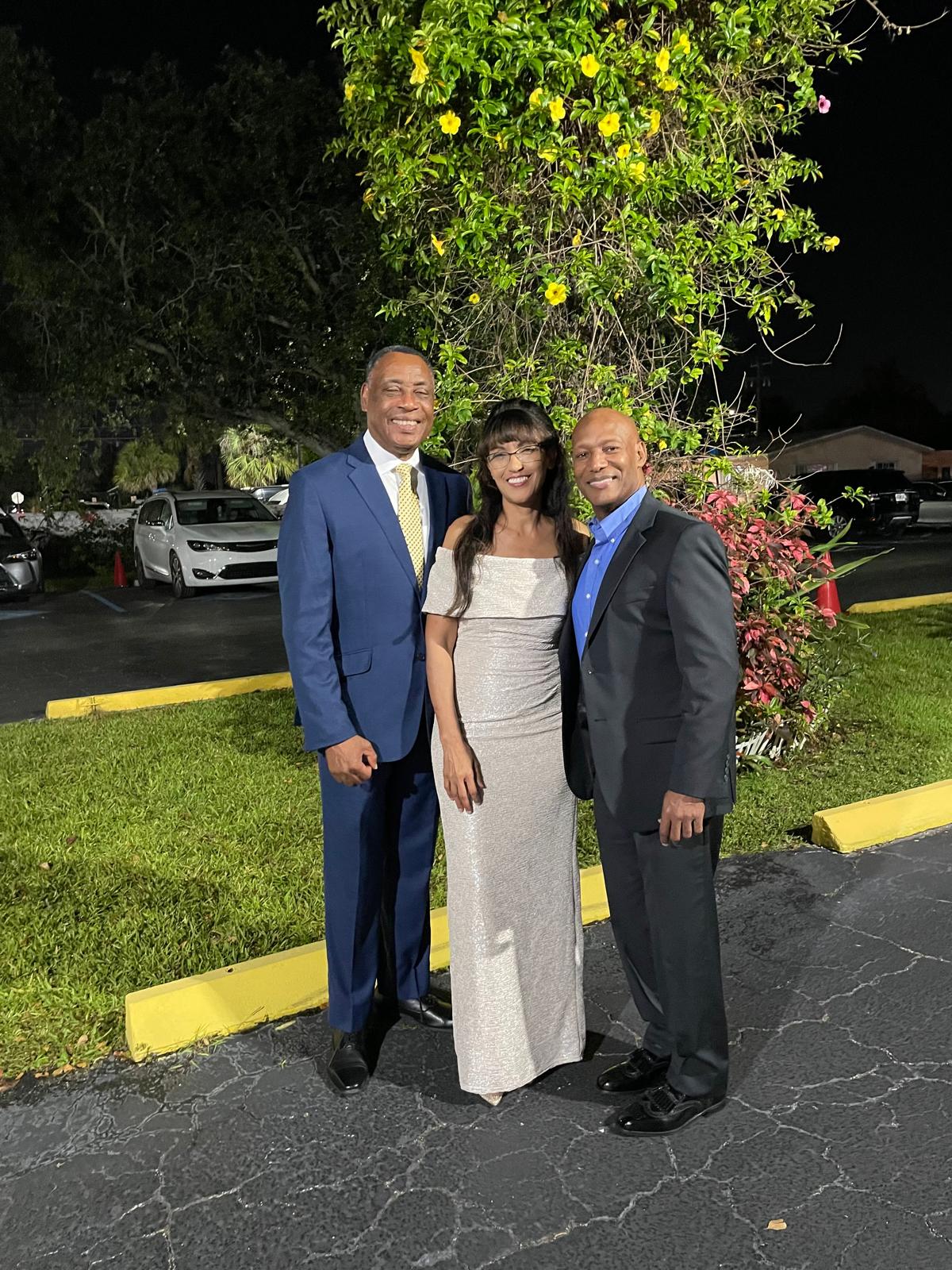 Dr. Saint Louis with colleagues in Miami, March 2023